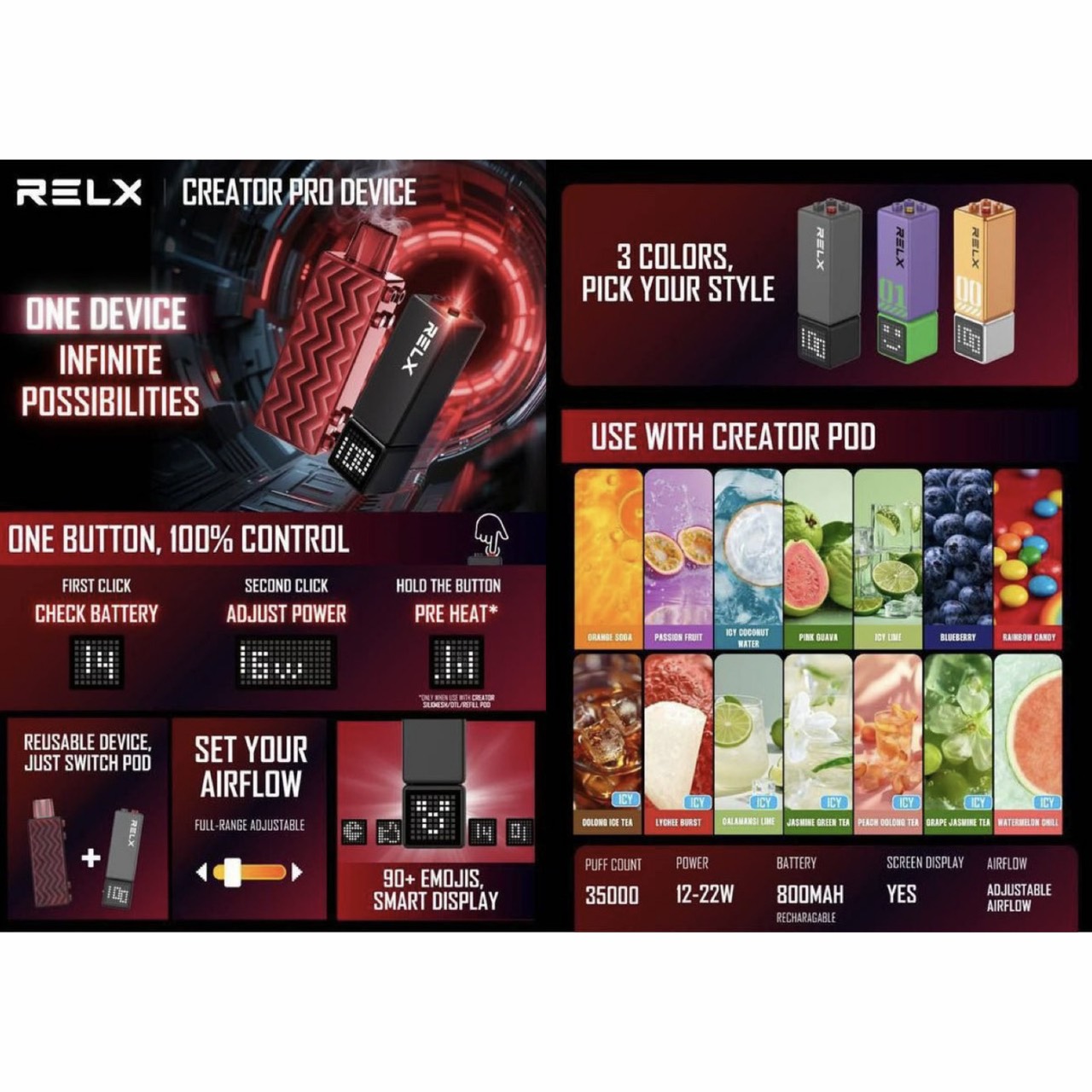 RELX Creator 積木系列 22000puffs 🥚(買二盒🥚送RELX積木🐥)(顏色隨機):圖片 3